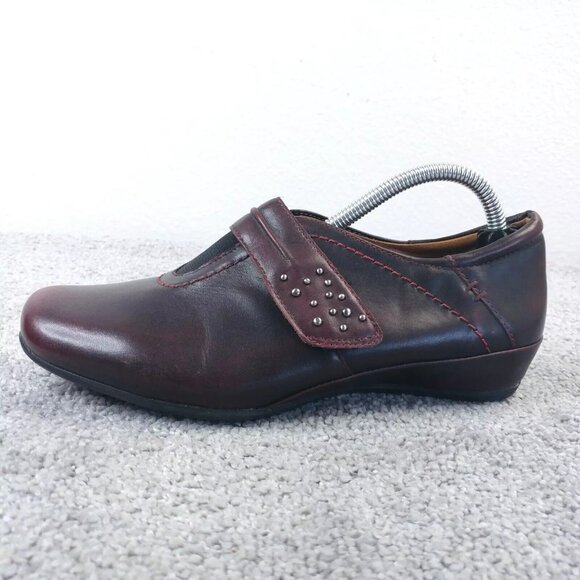 Earthies Granada Womens Size 6.5 Comfort Shoes Bordeaux Burgundy Red Leather - Picture 1 of 9